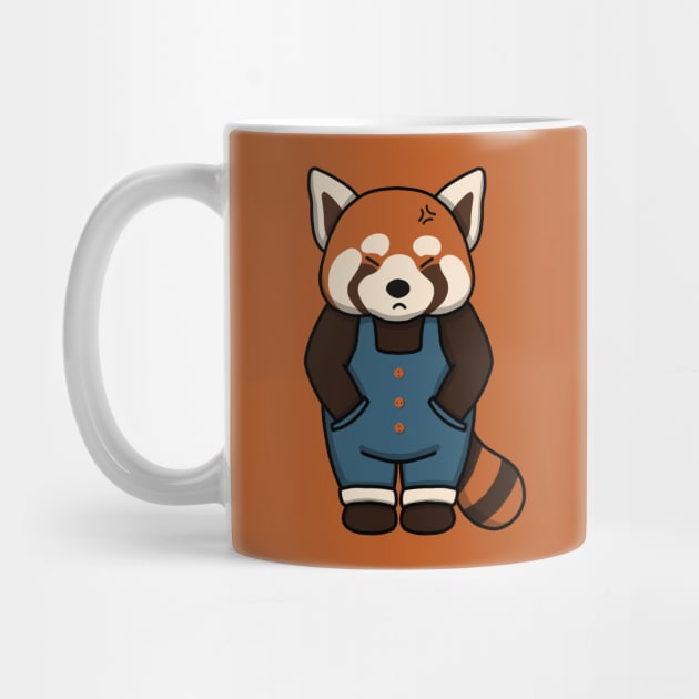 Cute Angry Red Panda by Luna Illustration